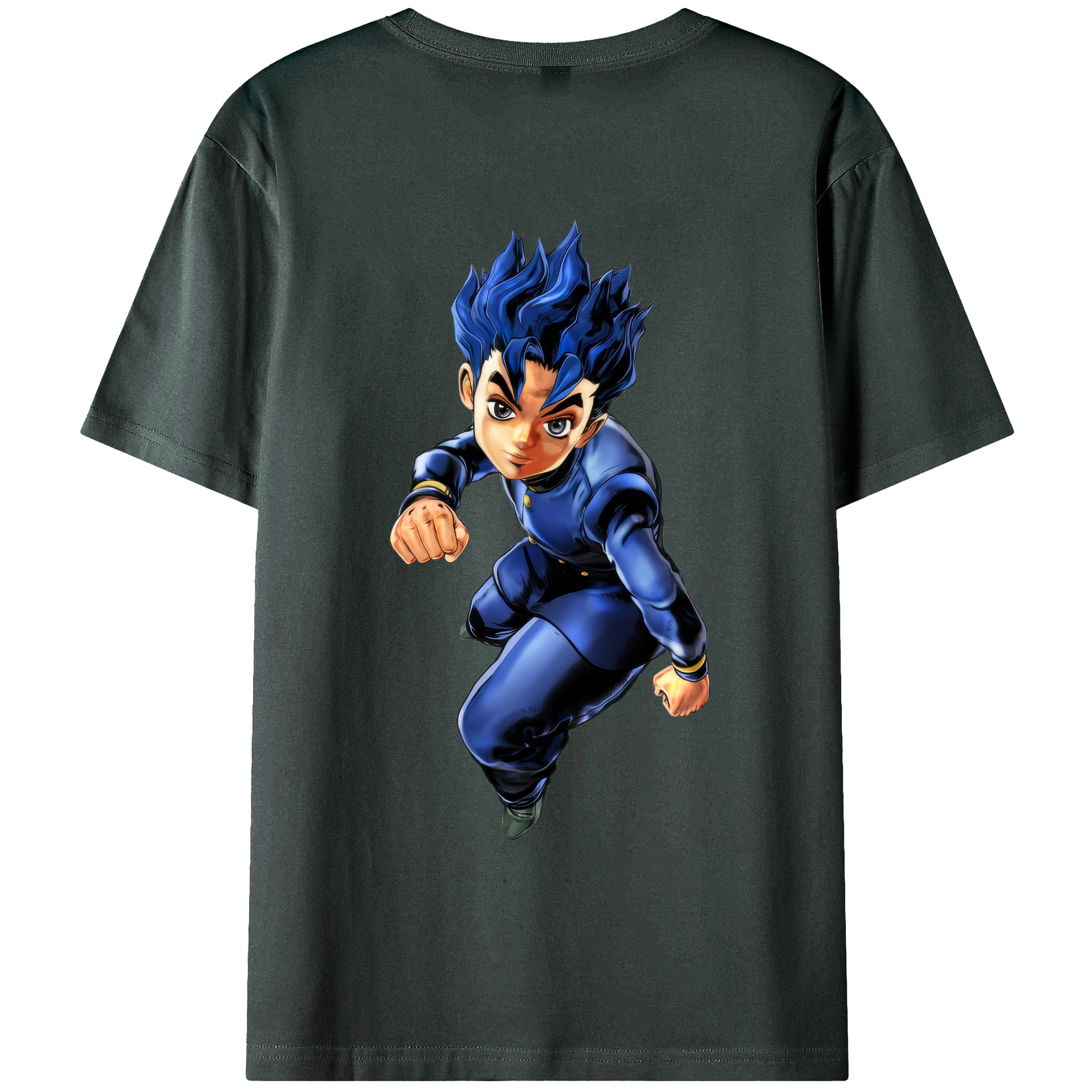 （画像用） ジョジョの奇妙な冒険 広瀨康一 JoJo's Bizarre Adventure Hirose Koichi 綿100％ メンズ半袖Tシャツ（バックプリント） 通気性